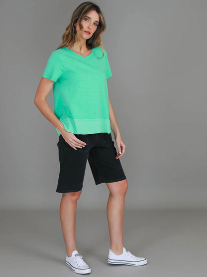 Shanti Cropped Hip-Length T-Shirt