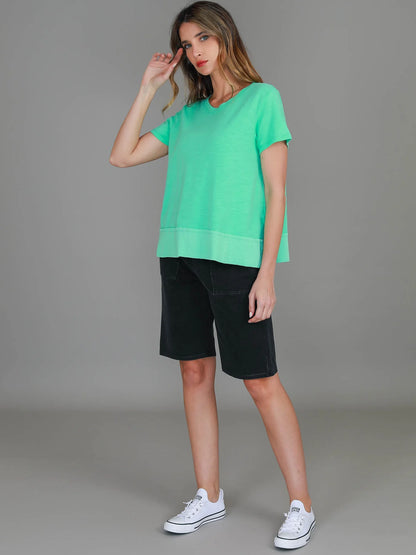 Shanti Cropped Hip-Length T-Shirt
