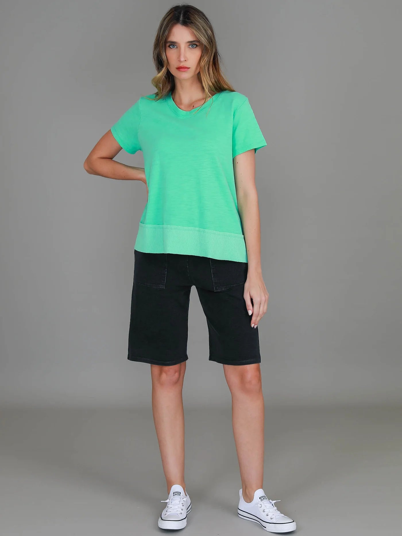 Shanti Cropped Hip-Length T-Shirt