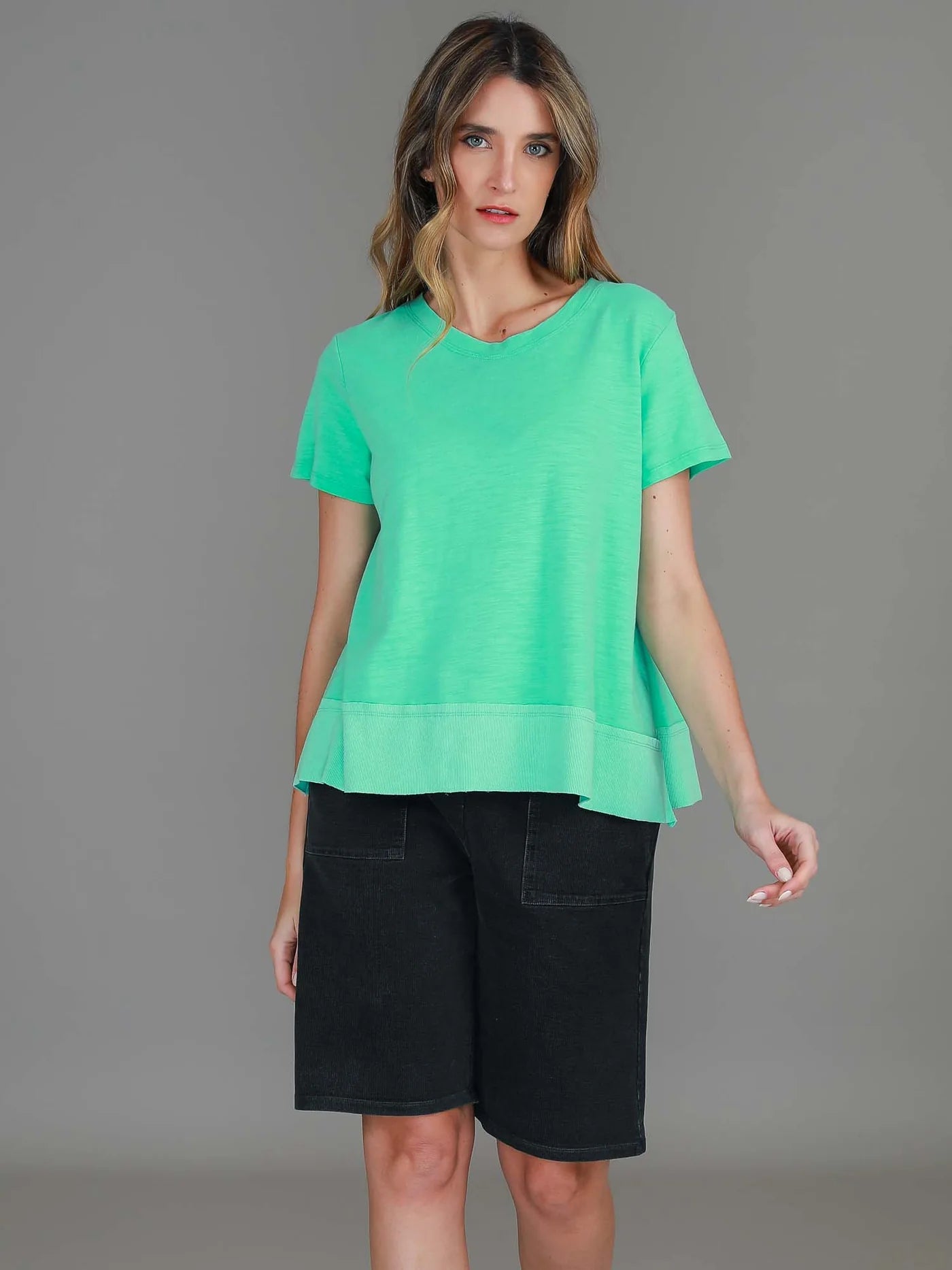 Shanti Cropped Hip-Length T-Shirt