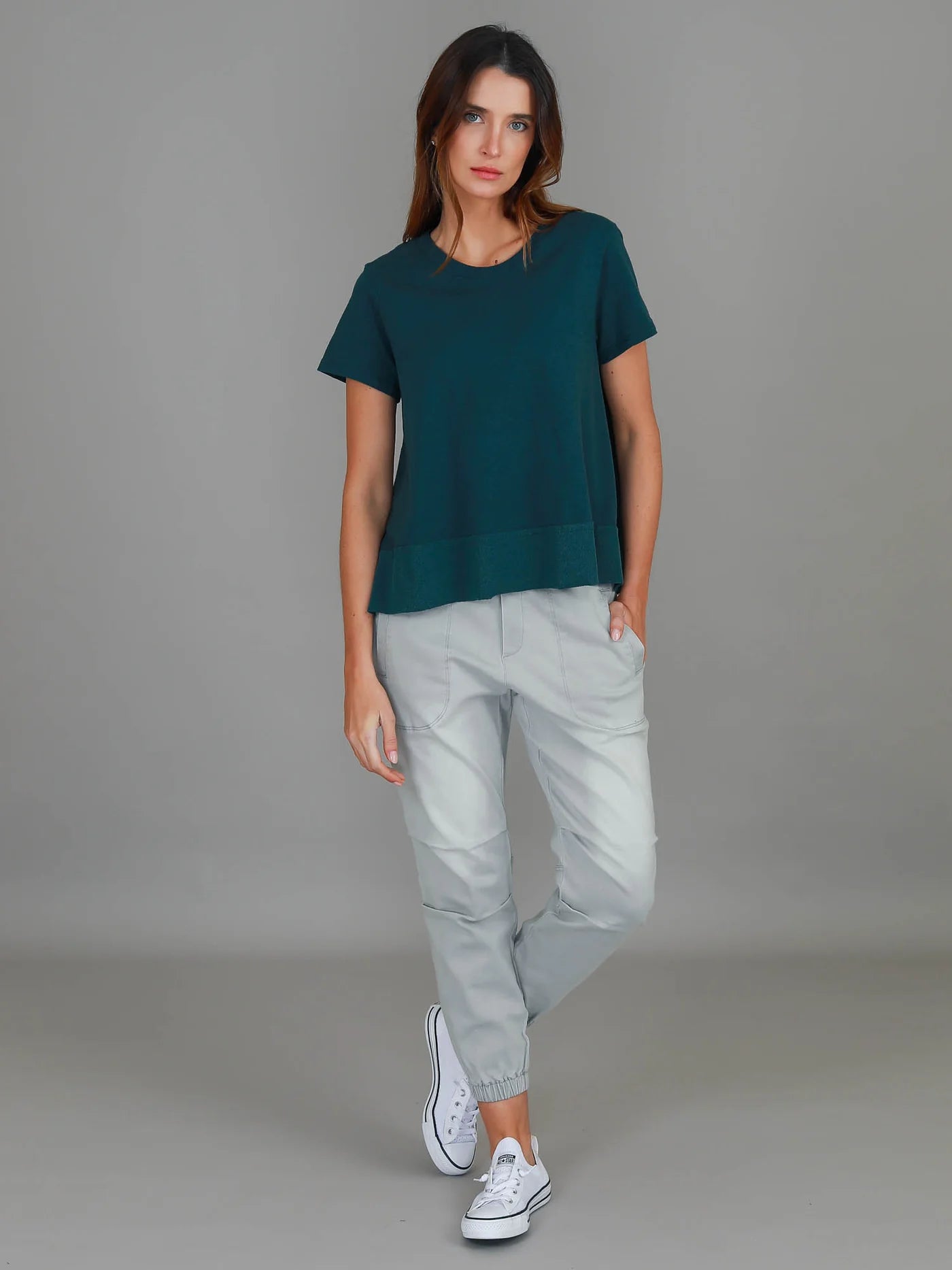Shanti Cropped Hip-Length T-Shirt