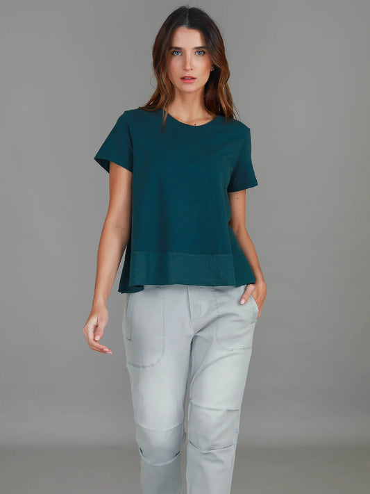 Shanti Cropped Hip-Length T-Shirt