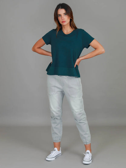 Shanti Cropped Hip-Length T-Shirt