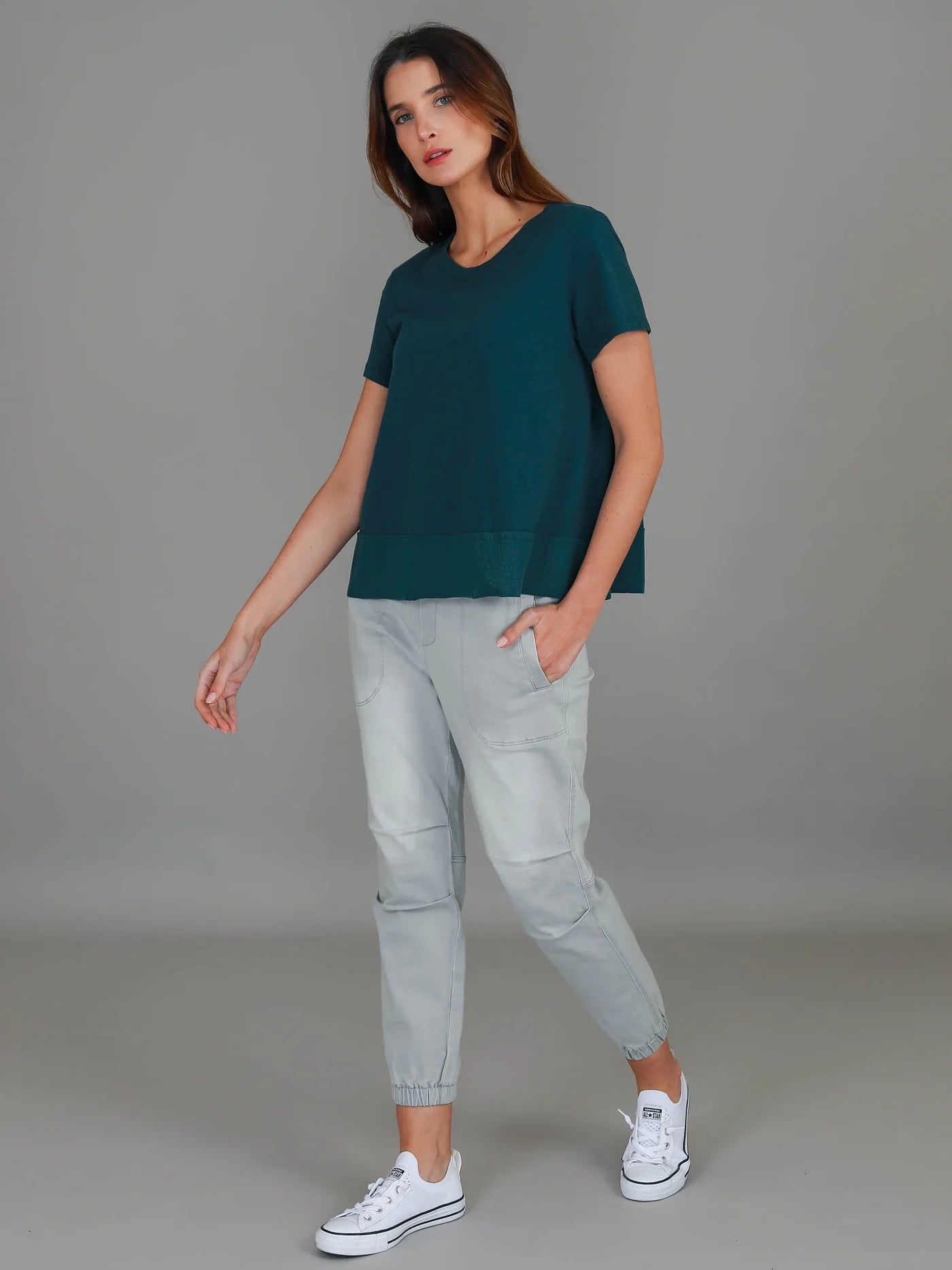 Shanti Cropped Hip-Length T-Shirt