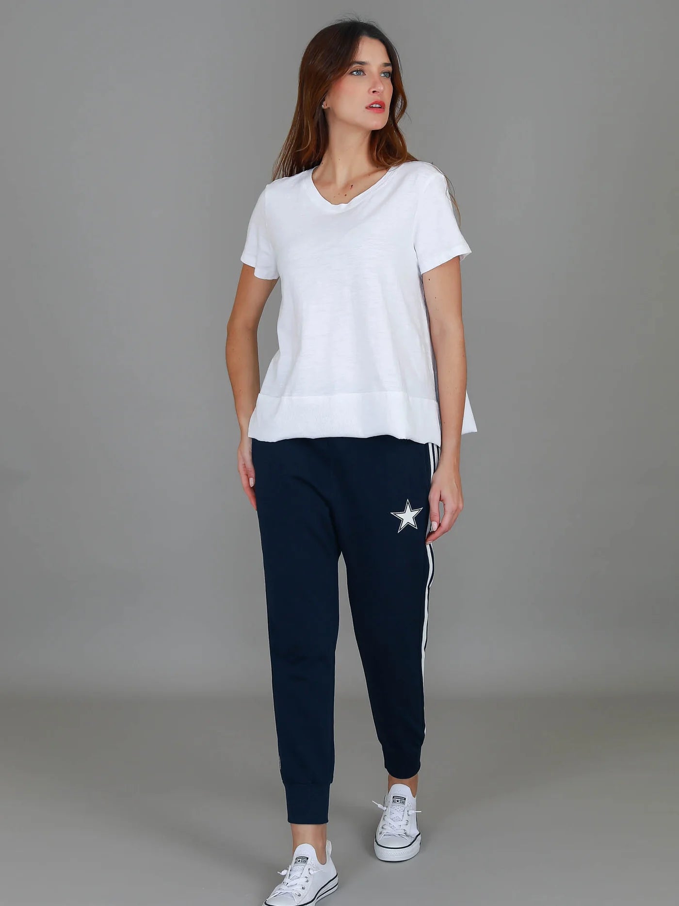 Shanti Cropped Hip-Length T-Shirt