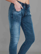 Margot Jogger Drawstring Jeans - Blue