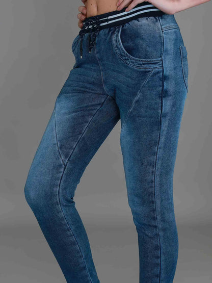 Mia Jogger Jeans - Blue Wash (Plus Size)