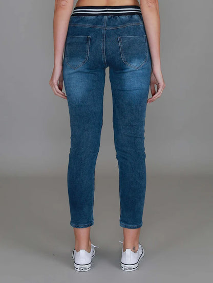 Mia Jogger Jeans - Blue Wash (Plus Size)