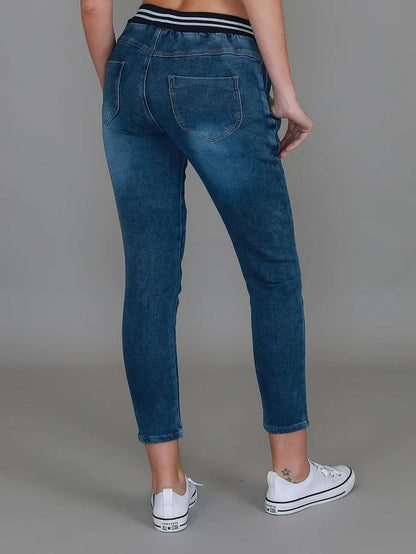 Mia Jogger Jeans - Blue Wash (Plus Size)