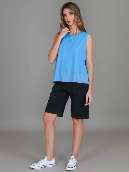 3rd Story Sonya Tank Top Blue front 