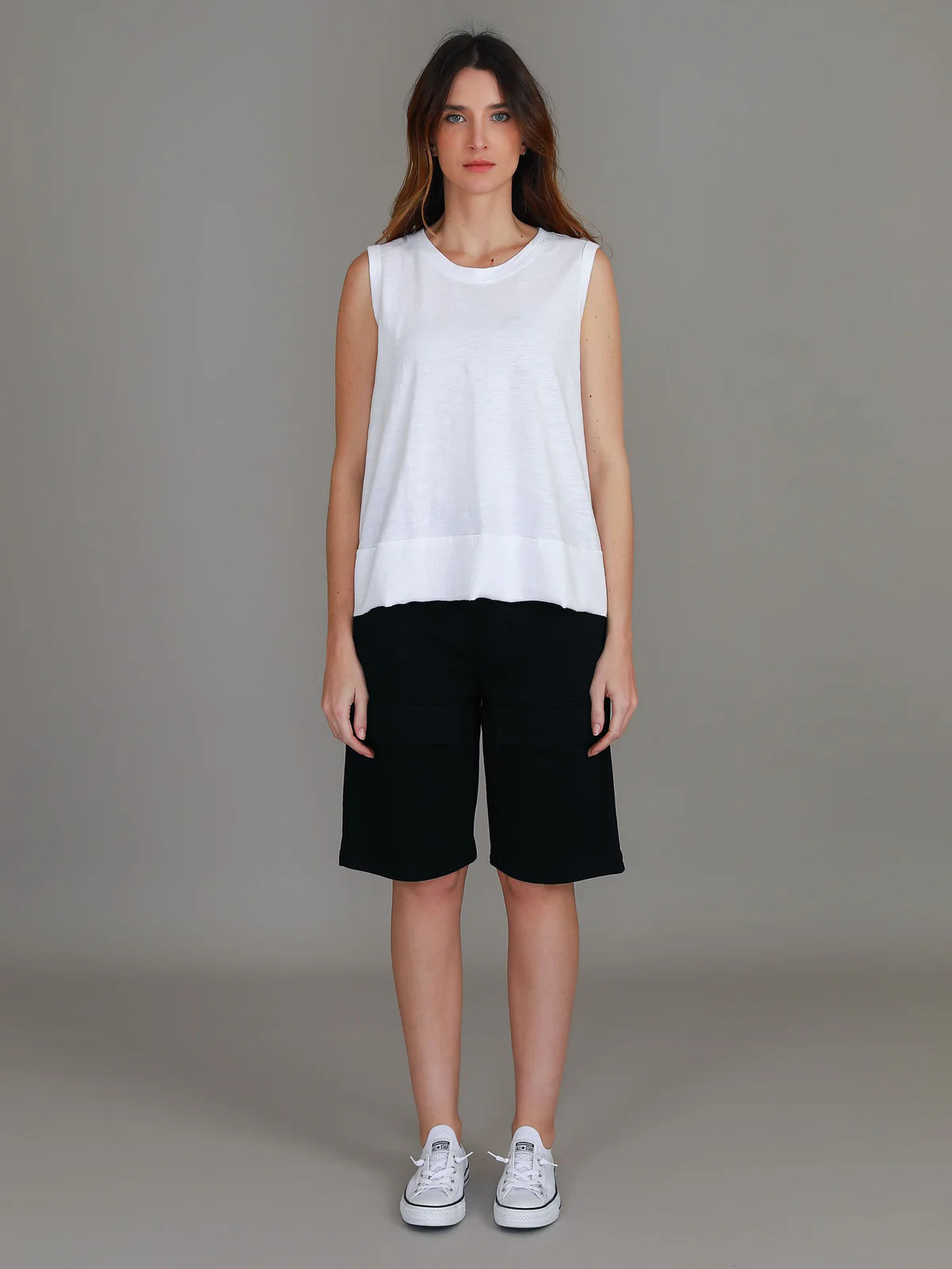 3rd Story Sonya Tank Top White front
