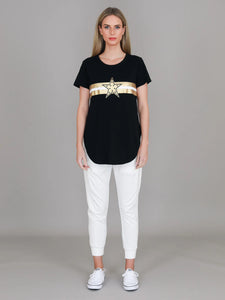 Jill Gold Star Tee - (Plus Size)