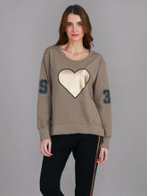 3rd story brown jumper with gold heart, 3rd story seaspray jumper gold heart