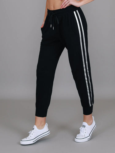 3rd Story Silver Stripe Pants, Gabby Silver Stripe Joggers