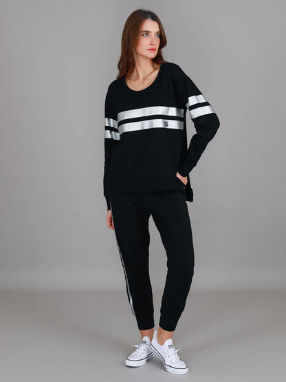 Theresa Metallic Stripe Jumper