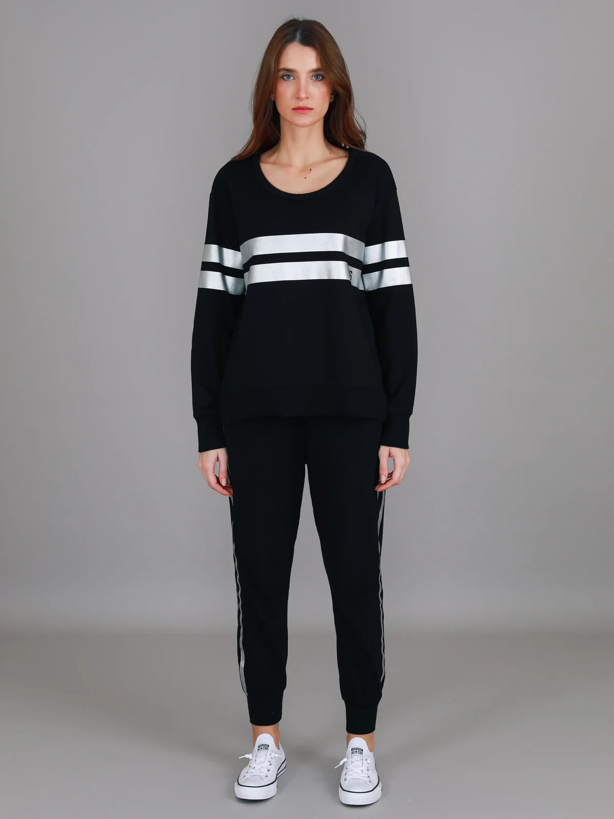Theresa Metallic Stripe Jumper