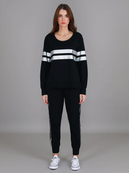 Theresa Metallic Stripe Jumper