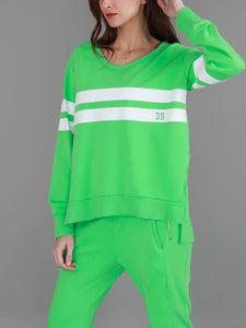 Theresa Stripe Jumper - Apple Green