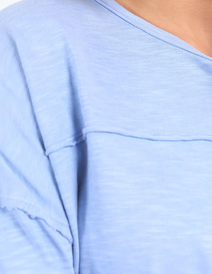 Jayne Throw On Top - Light Blue (Plus Size)
