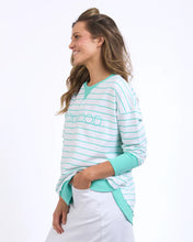 Simplified Crew - Neon Mint Stripe