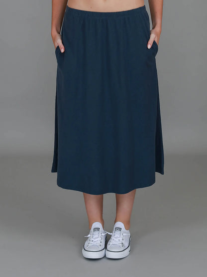 Heathmont Midi Slip on Skirt - Black