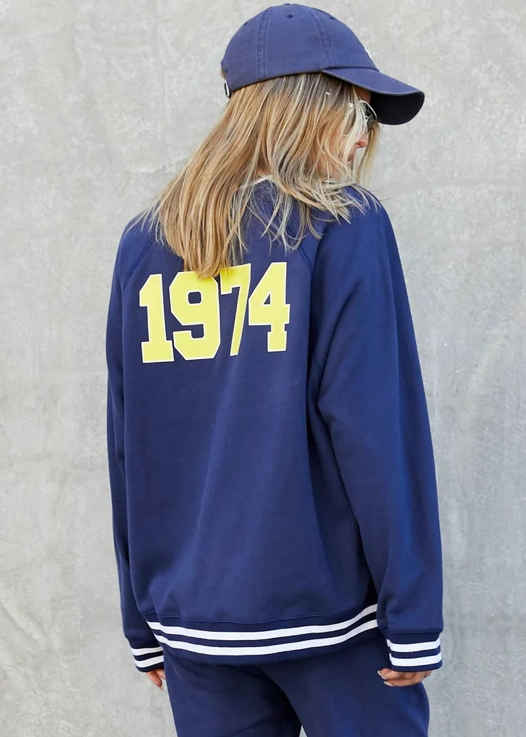 Hammill sports Sweater Blue with yellow