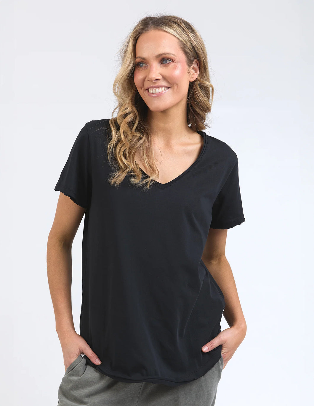 Pima V Tee - Black