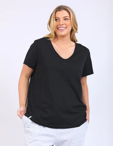 Pima V Tee - Black (Plus Size)