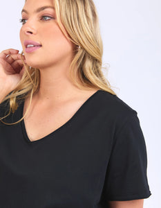 Pima V Tee - Black (Plus Size)