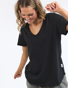 Pima V Tee - Black (Plus Size)