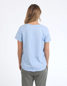 Elm Light Blue V Tee Pima V Tee Dream Blue