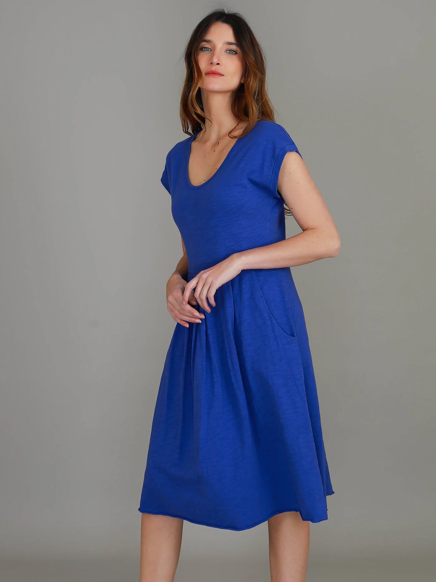 Evelyn Midi Dress with Pockets