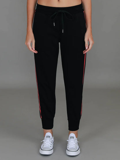 Gabby Metallic Stripe Track Pant