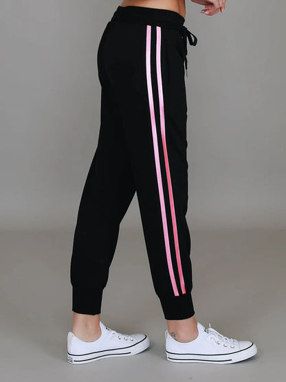 Gabby Metallic Stripe Track Pant