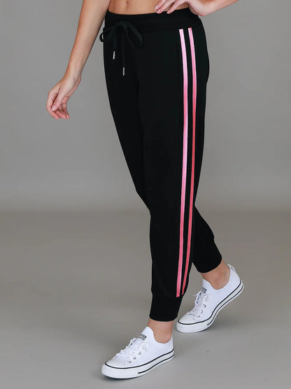Gabby Metallic Stripe Track Pant