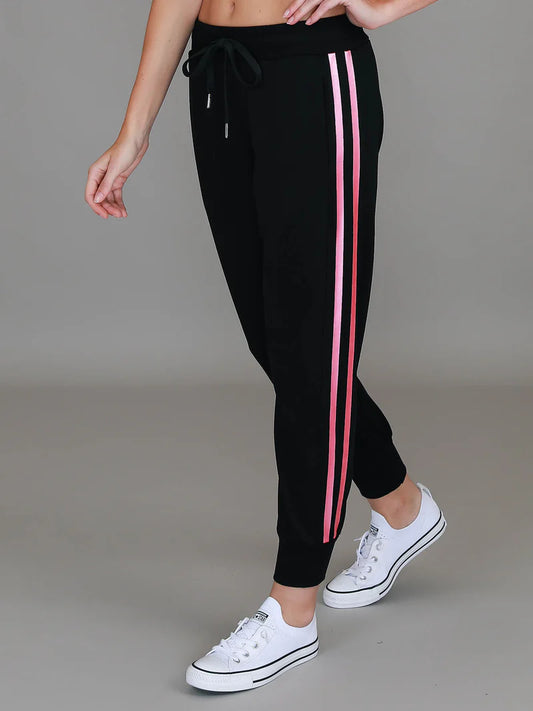 Gabby Metallic Stripe Track Pant