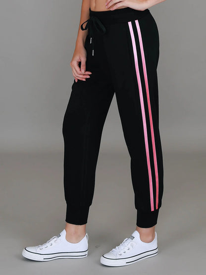 Gabby Metallic Stripe Track Pant