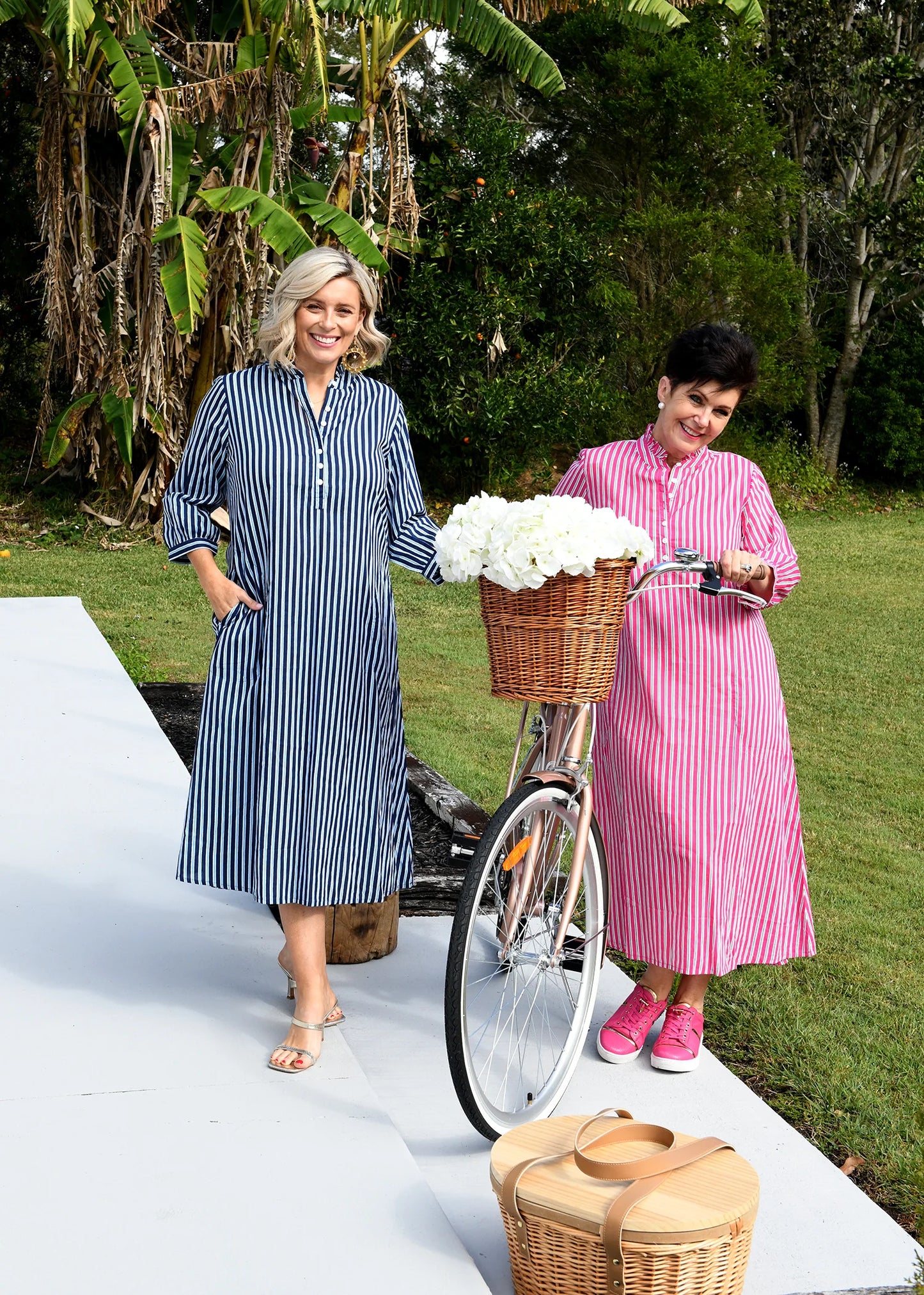 Clover Button Up Shirt Dress - Blue