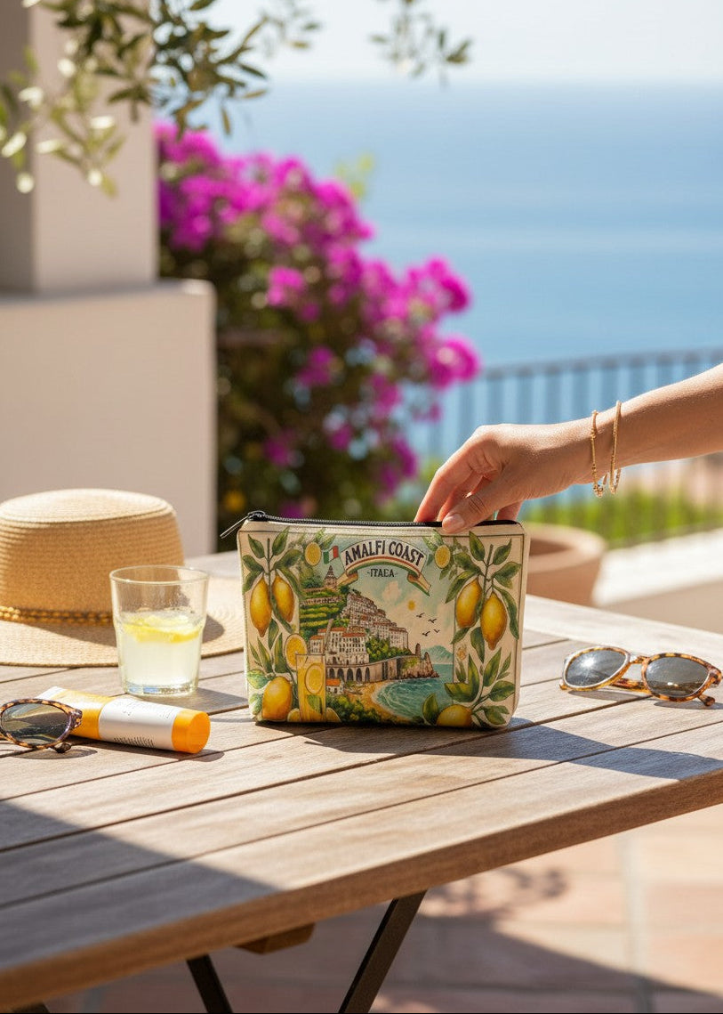 Canvas Zip Pouch - Amalfi Coasting