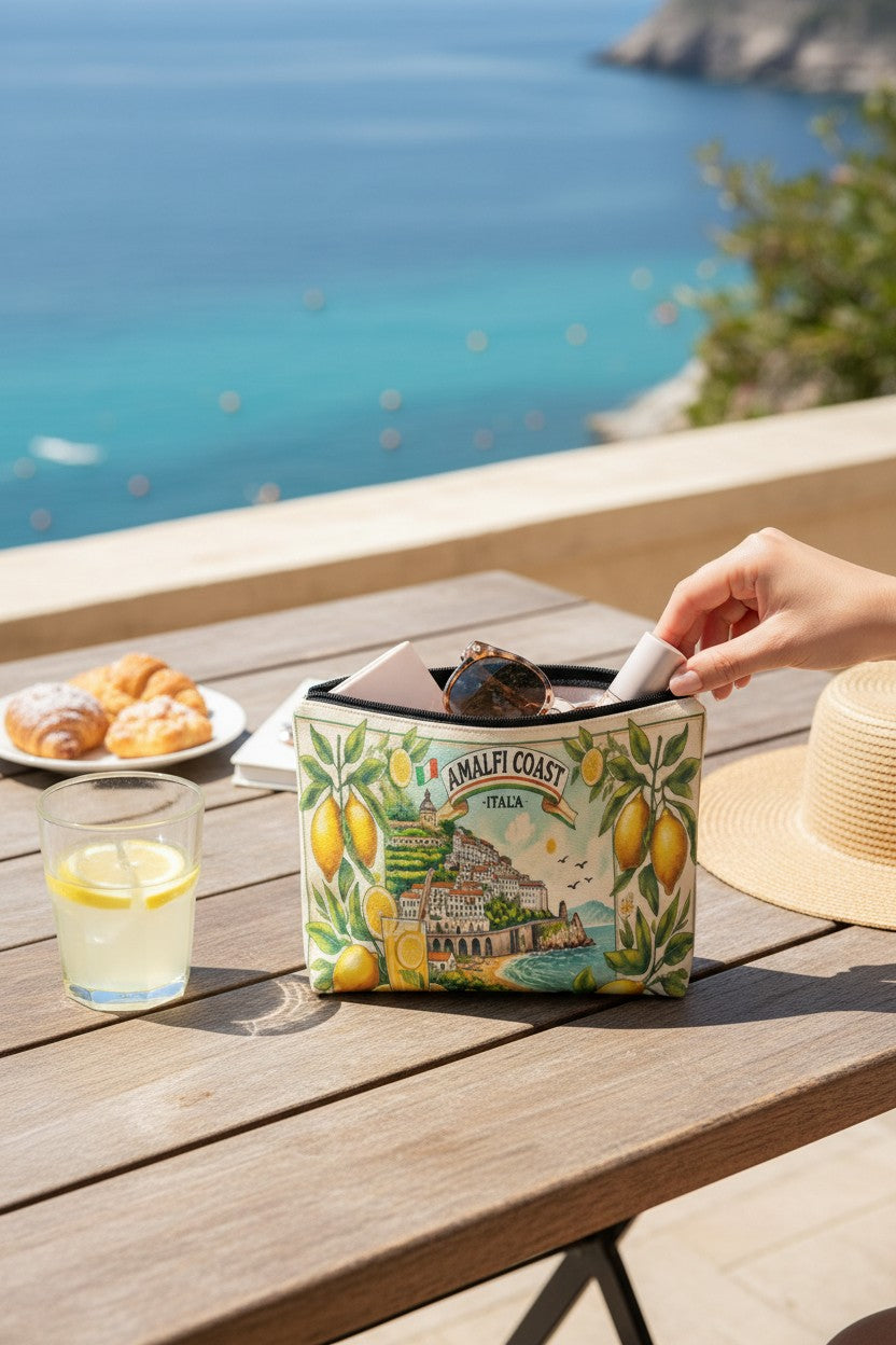 Canvas Zip Pouch - Amalfi Coasting