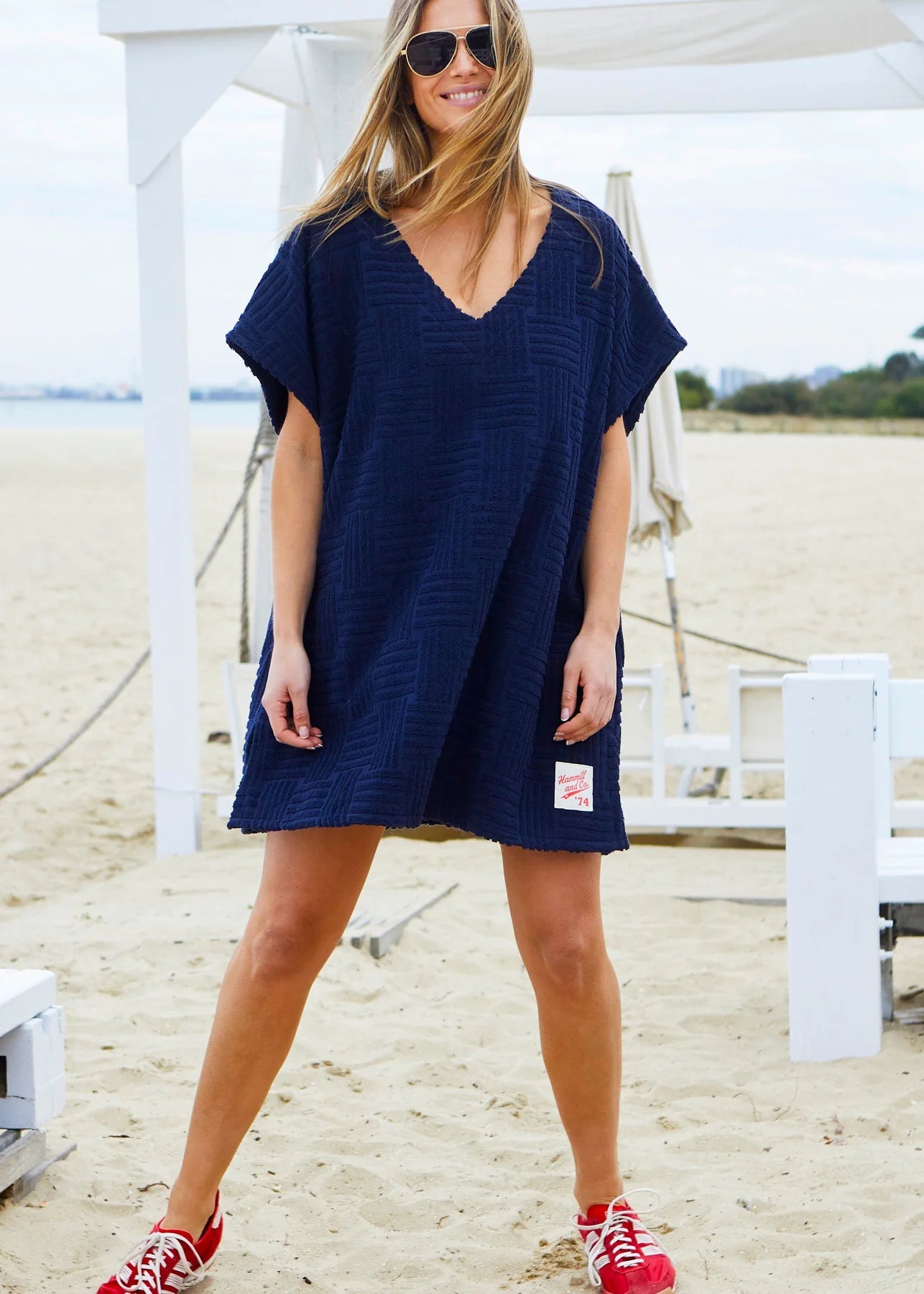 Salt & Sunshine Towelling Cover Up - Navy Blue