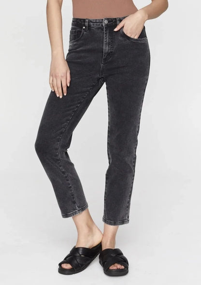 BASIC STATE SAINT ROSE NOELLE JEANS - CHARCOAL SHOP NOELLE DARK GREY JEANS SAINT ROSE STOCKISTS SAINT ROSE WEBSITE BUY SAINT ROSE NOELLE JEANS ONLINE