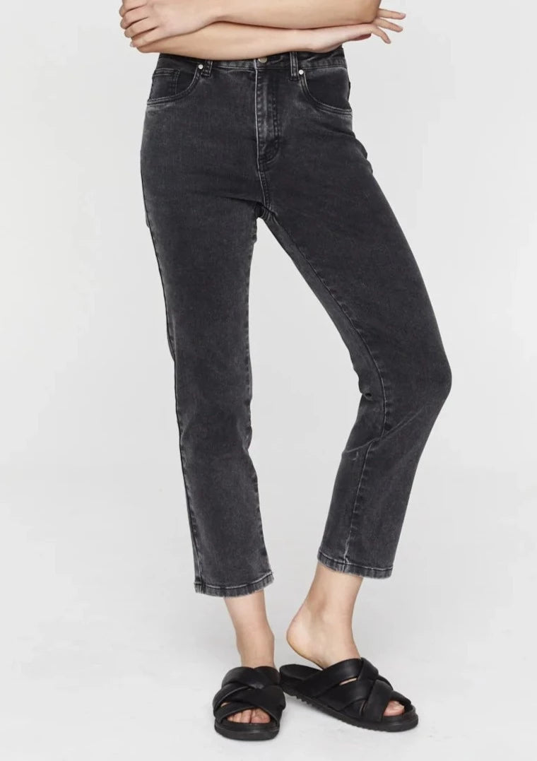 BASIC STATE SAINT ROSE NOELLE JEANS - CHARCOAL SHOP NOELLE DARK GREY JEANS SAINT ROSE STOCKISTS SAINT ROSE WEBSITE BUY SAINT ROSE NOELLE JEANS ONLINE