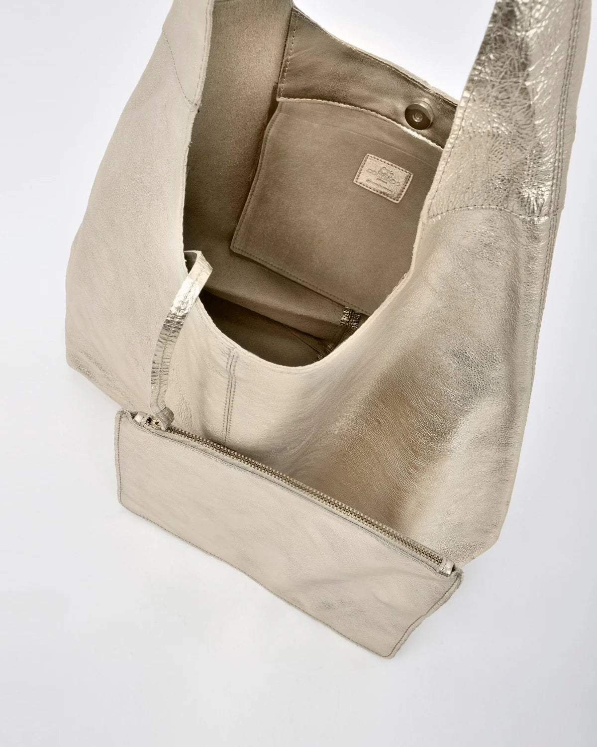 Lynx Metallic Hobo with Bonus Pouch