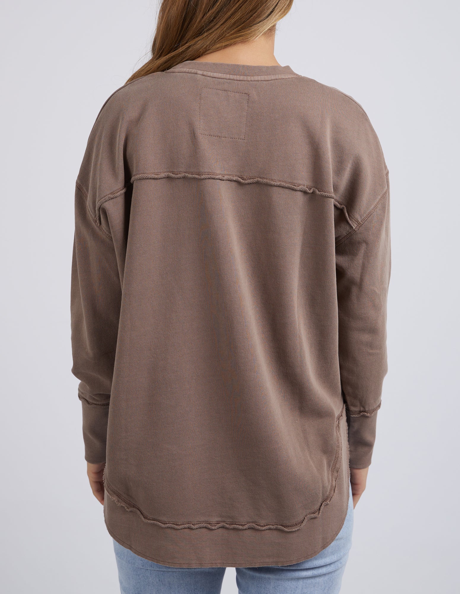 Shop Foxwood Simplified Crew, Foxwood Simplified Jumper, Foxwood Chocolate Brown Sweater, Foxwood Stockists