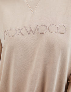 Shop Foxwood Simplified Crew Oatmeal, Foxwood Logo Jumper Cream, Foxwood Logo Sweater, Foxwood Stockists, Foxwood Online Stockists