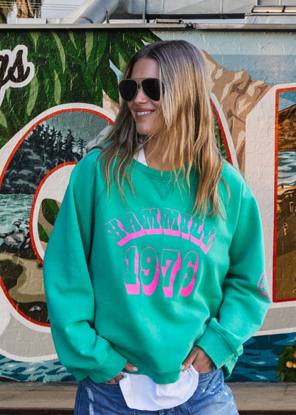 Vintage Wash 76 Sweater - Washed Green