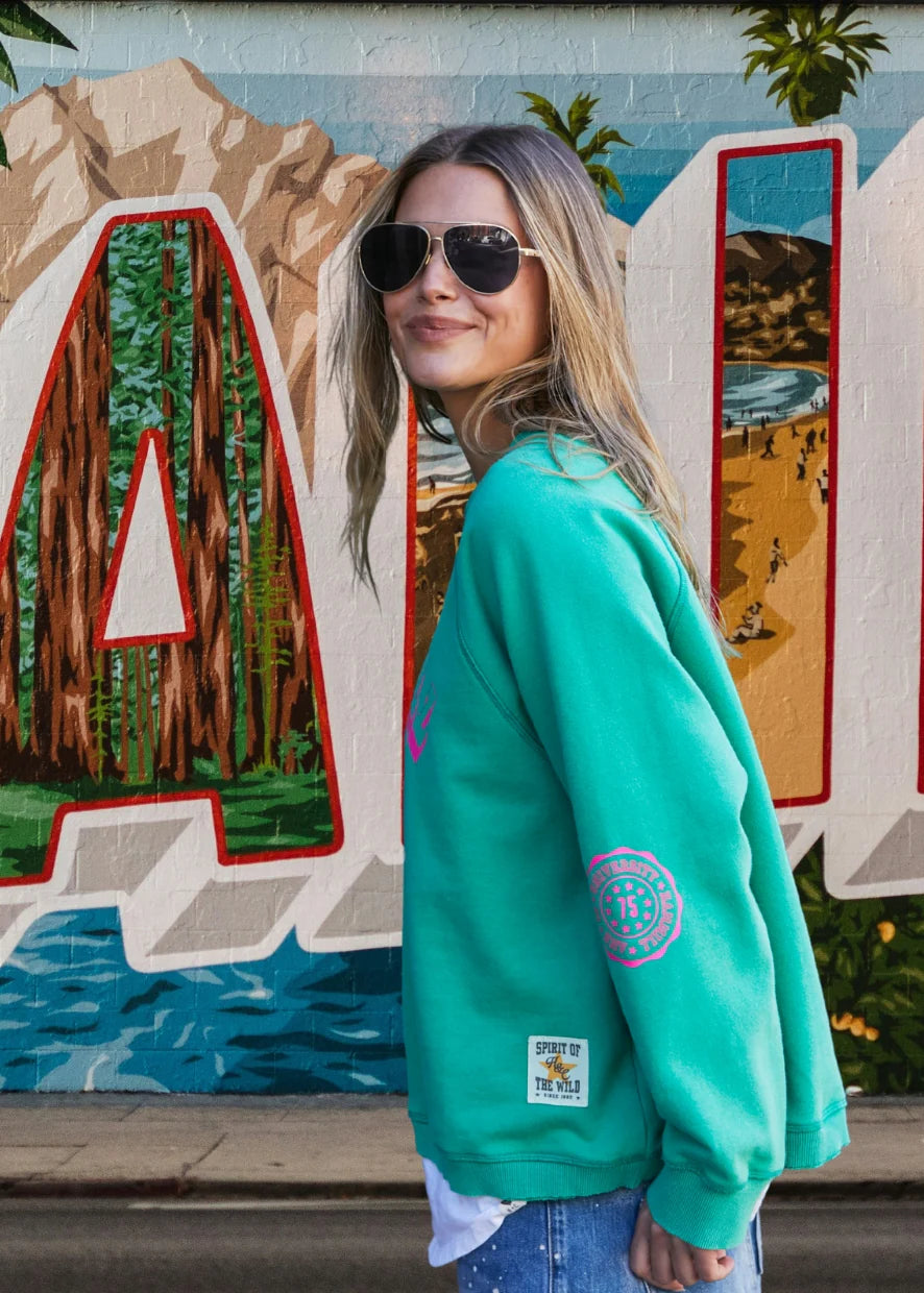 Vintage Wash 76 Sweater - Washed Green