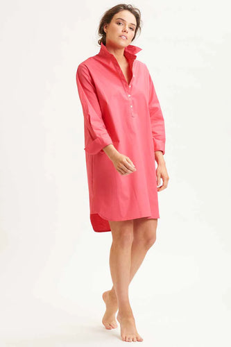 Shop Shirty Popover Relaxed Shirt Dress, Shirty Raspberry Shirt Dress, Popover Shirt Dress Pink, Shirty Stockists, Shirty Online Stocksits