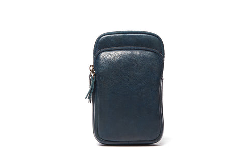 Shop Ladies Blue Leather Phone Bag, Buy Zita Navy Leather Ladies Phone Bag, Shop Ladies Navy Leather Crossbody Phone bag with card slots
